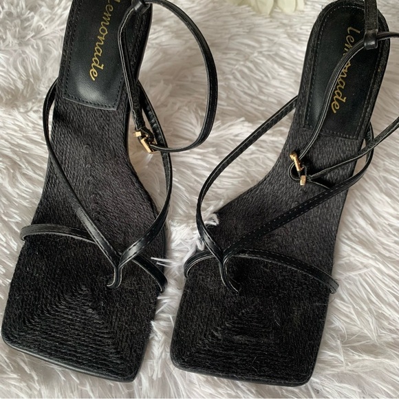 BLACK STRAPPY HEELS SHOES - Picture 4 of 7